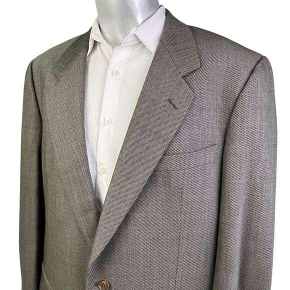 Ermenegildo Zegna Soft Blazer Men 46R Wool 2 Button Tweed Sport Coat Jacket - Picture 1 of 15